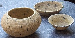 Willow baskets, upright